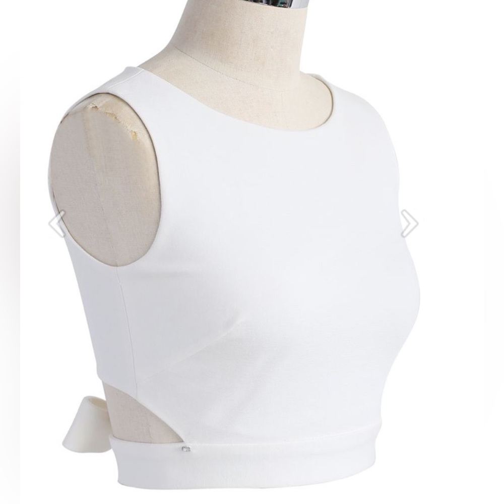 Chicwish A Fan of Bowknot Crop Top White size large new with tags